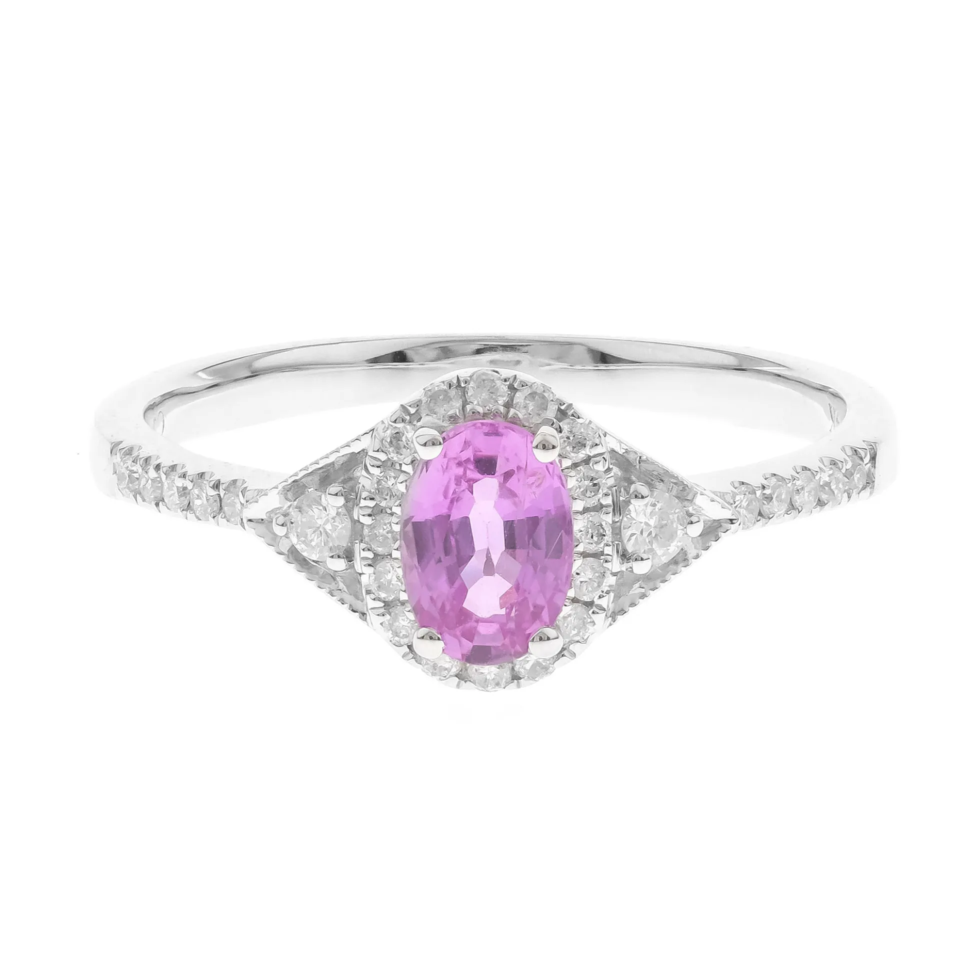 Pinkfarbener Saphir-Goldring