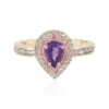 Purpurfarbener Ceylon-Saphir-Goldring