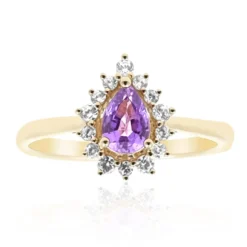 Purpurfarbener Ceylon-Saphir-Goldring