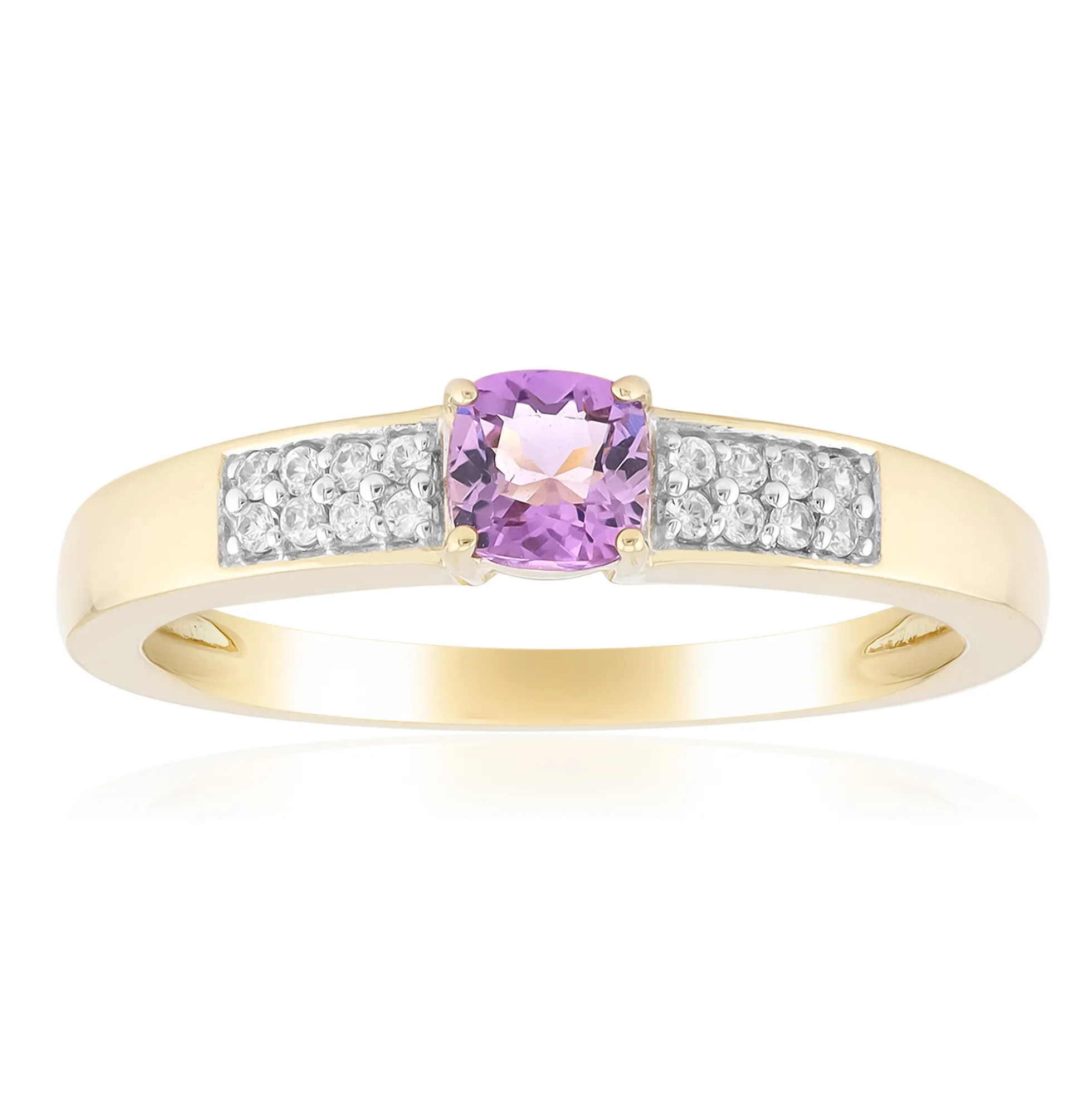 Purpurfarbener Skapolith-Goldring
