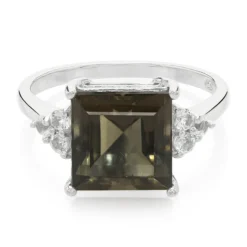 Rauchquarz-Silberring