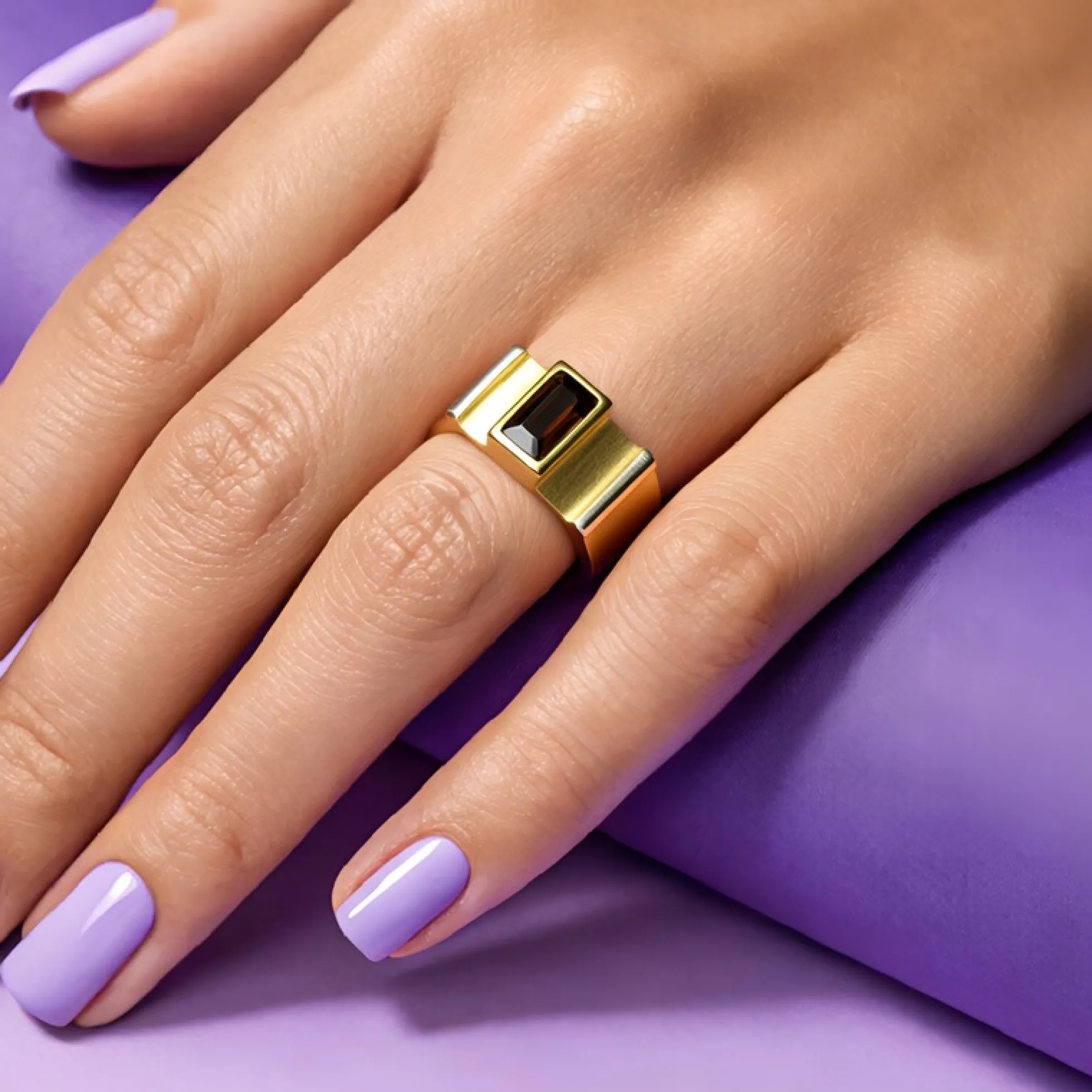 Rauchquarz-Silberring