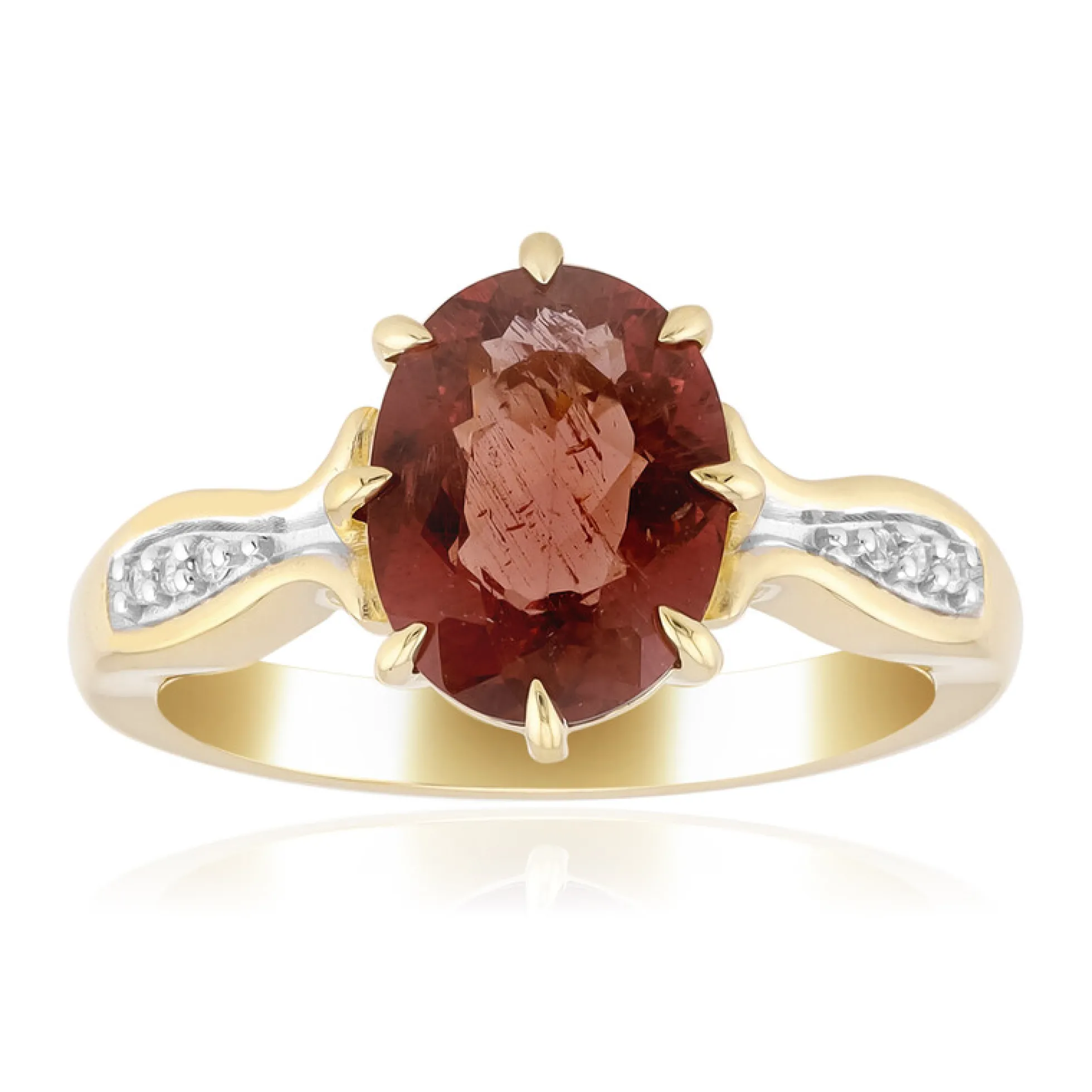 Roter Apatit-Goldring