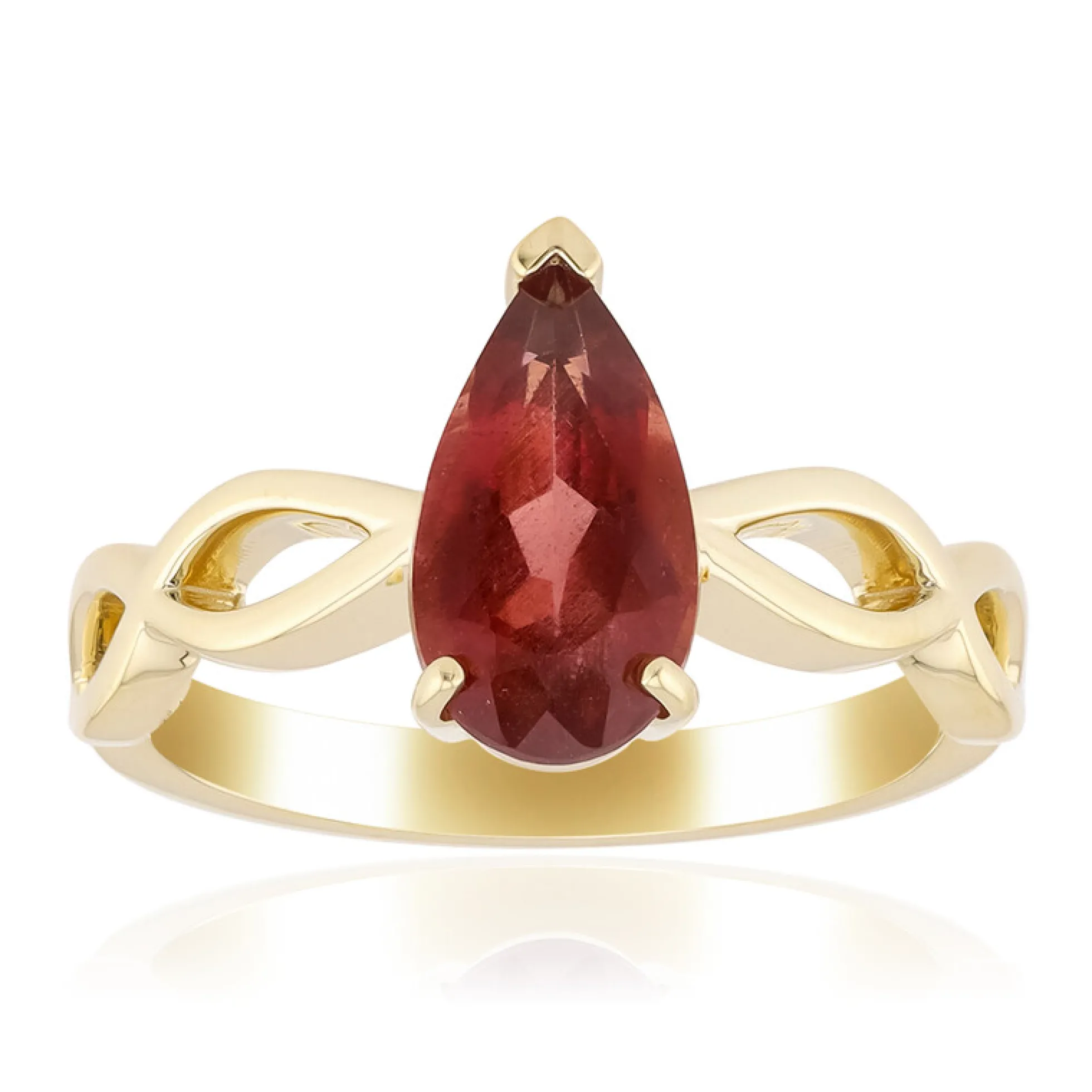 Roter Apatit-Goldring