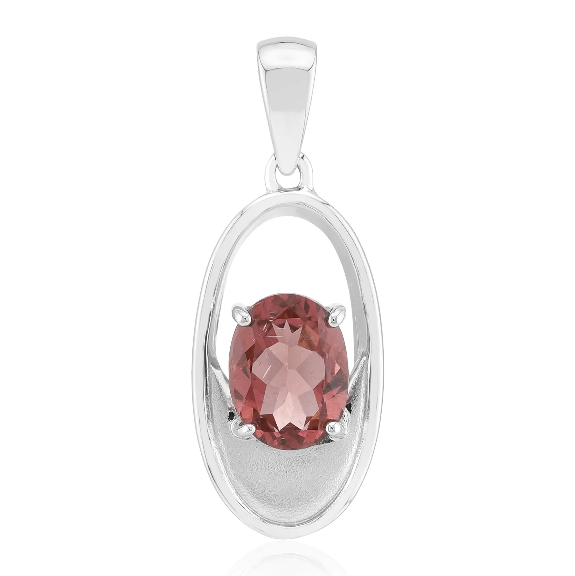 Roter Apatit-Silberanhänger