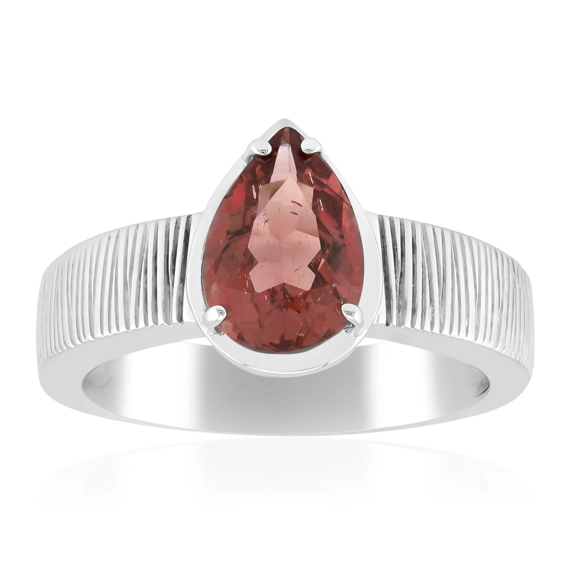 Roter Apatit-Silberring