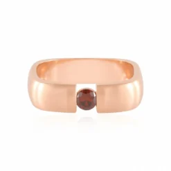Roter I2 Brillant-Silberring