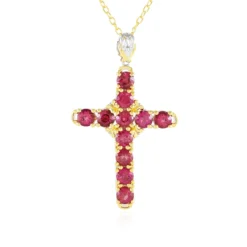 Rubellit-Silberhalskette