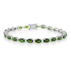 Russischer Diopsid-Silberarmband