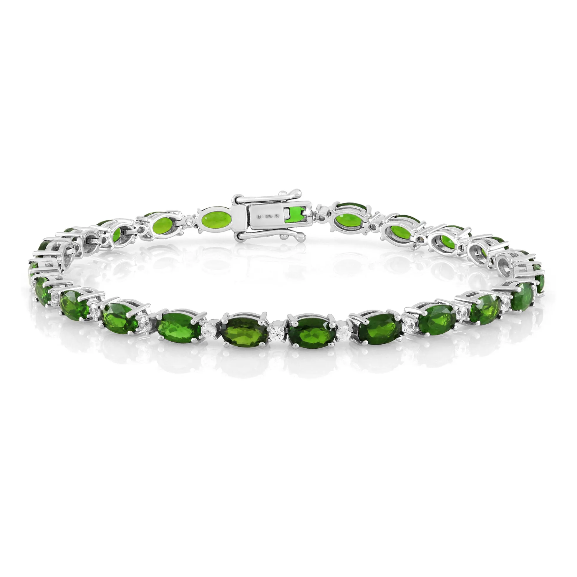 Russischer Diopsid-Silberarmband