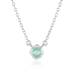 Russischer Smaragd-Silbercollier