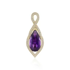 Sambia-Amethyst-Goldanhänger