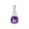 Sambia-Amethyst-Silberanhänger