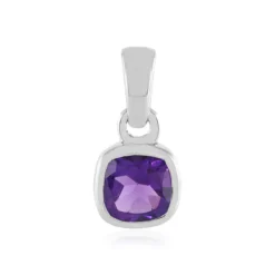 Sambia-Amethyst-Silberanhänger