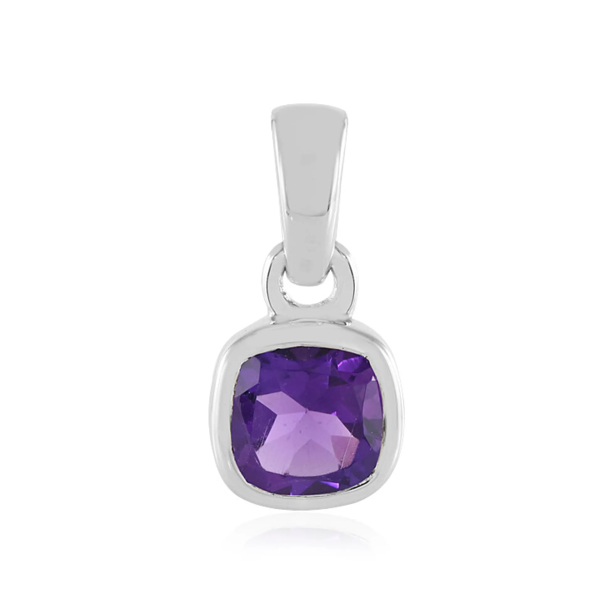 Sambia-Amethyst-Silberanhänger