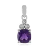 Sambia-Amethyst-Silberanhänger
