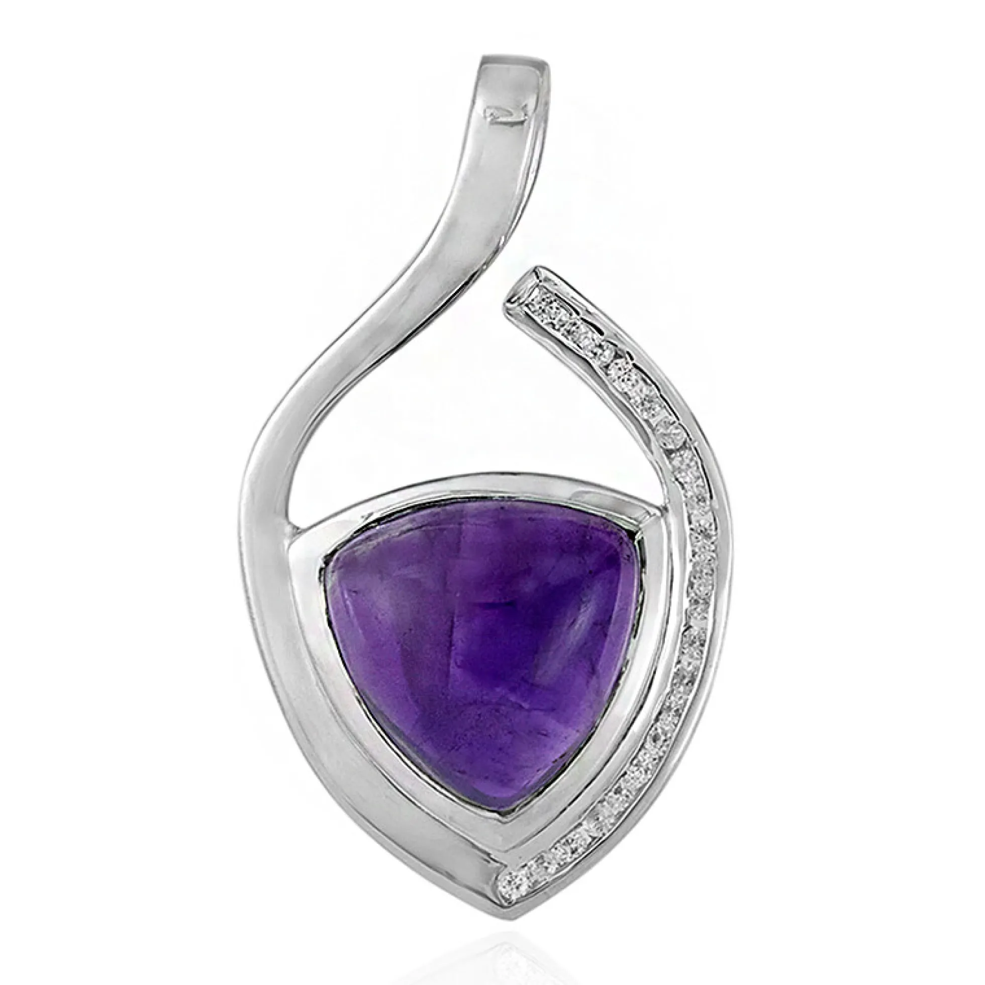 Sambia-Amethyst-Silberanhänger