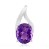 Sambia-Amethyst-Silberanhänger