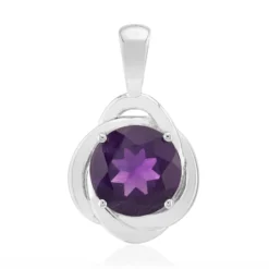 Sambia-Amethyst-Silberanhänger