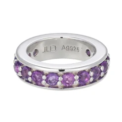 Sambia-Amethyst-Silberanhänger