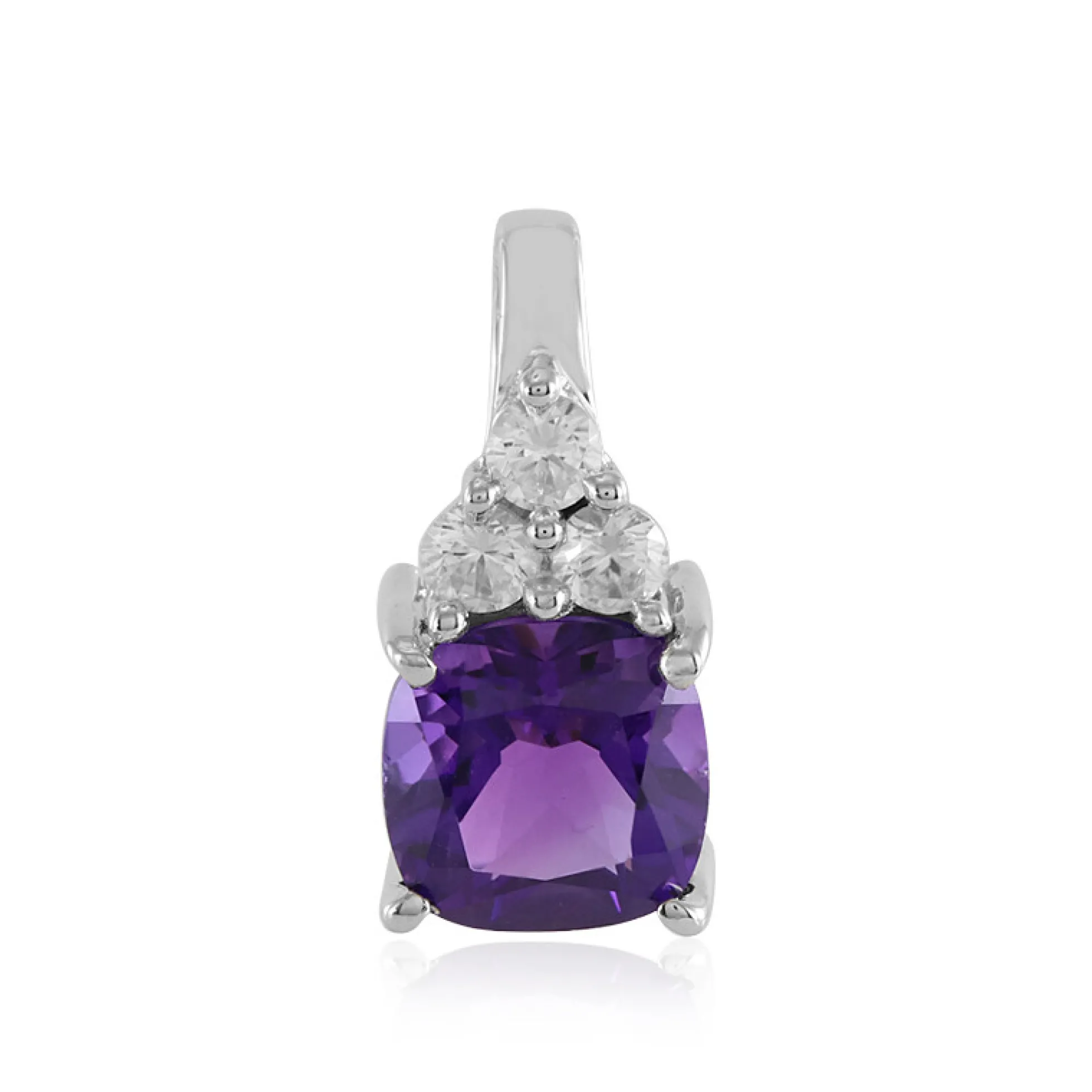 Sambia-Amethyst-Silberanhänger