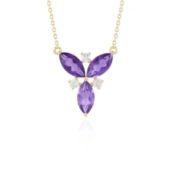 Sambia-Amethyst-Silbercollier