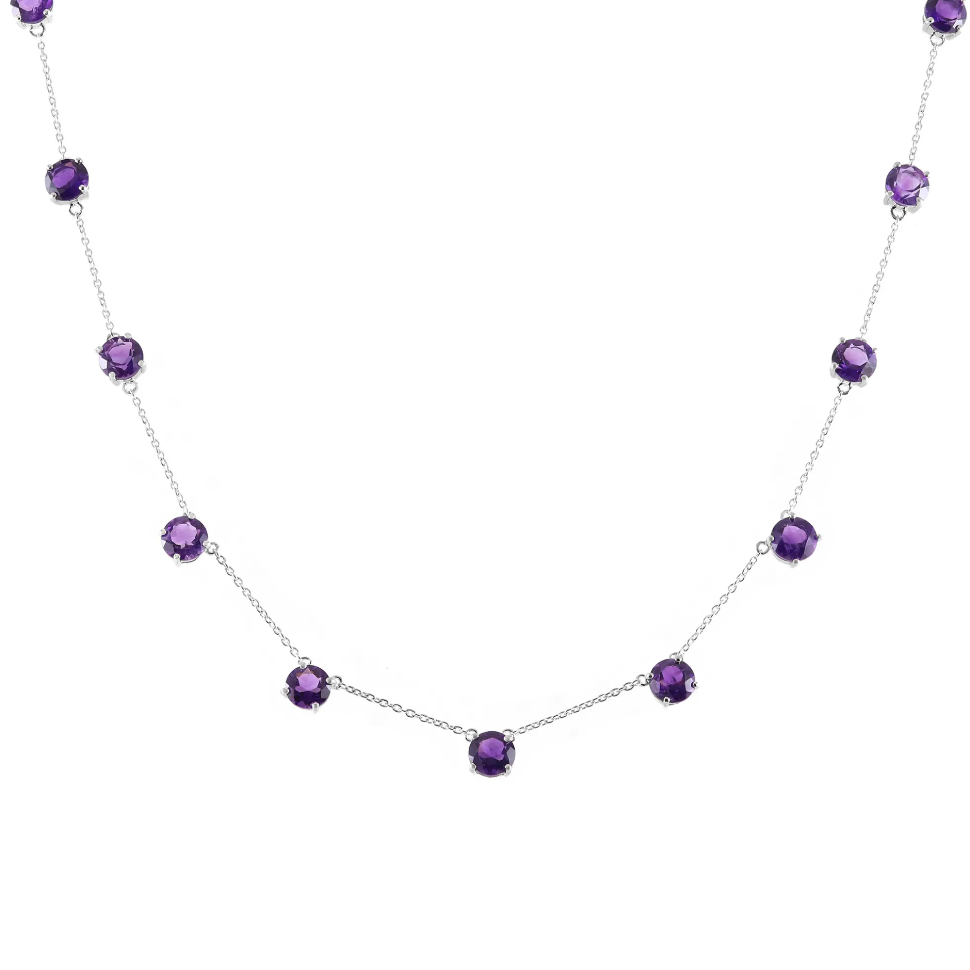Sambia-Amethyst-Silbercollier