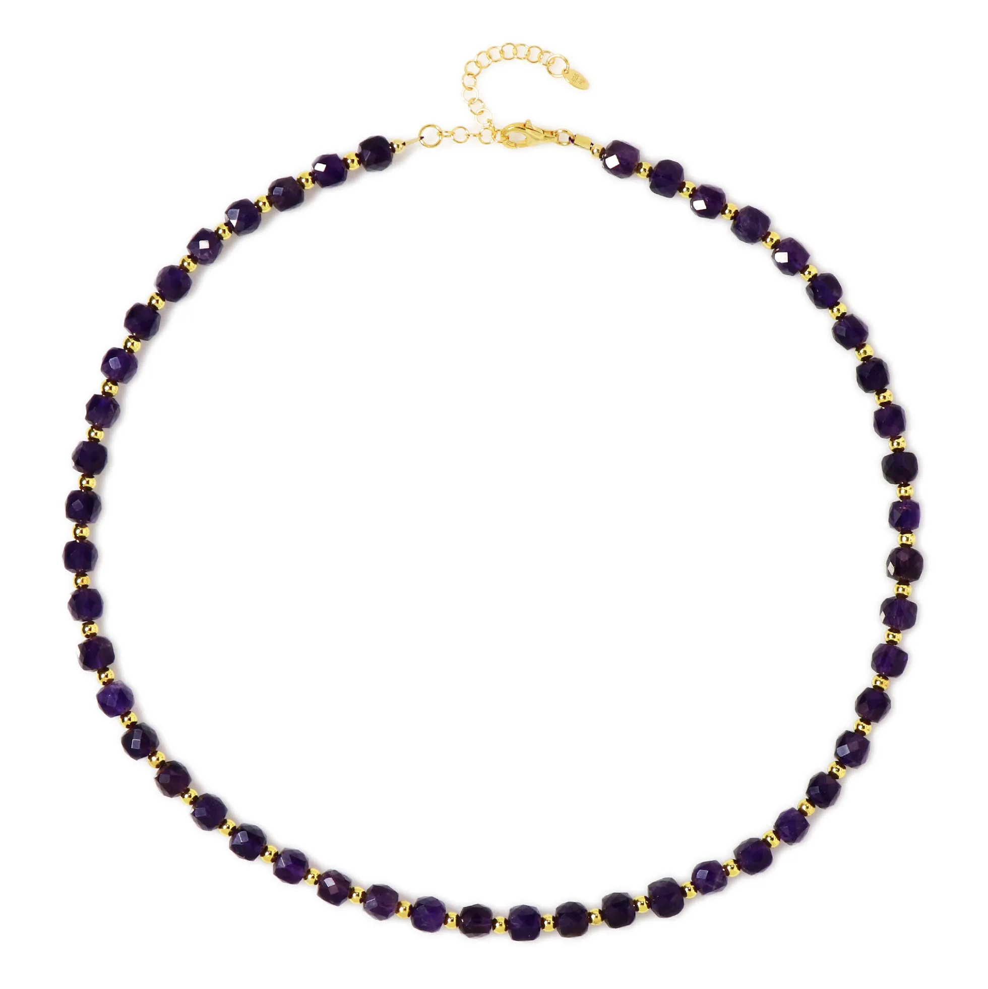 Sambia-Amethyst-Silberhalskette