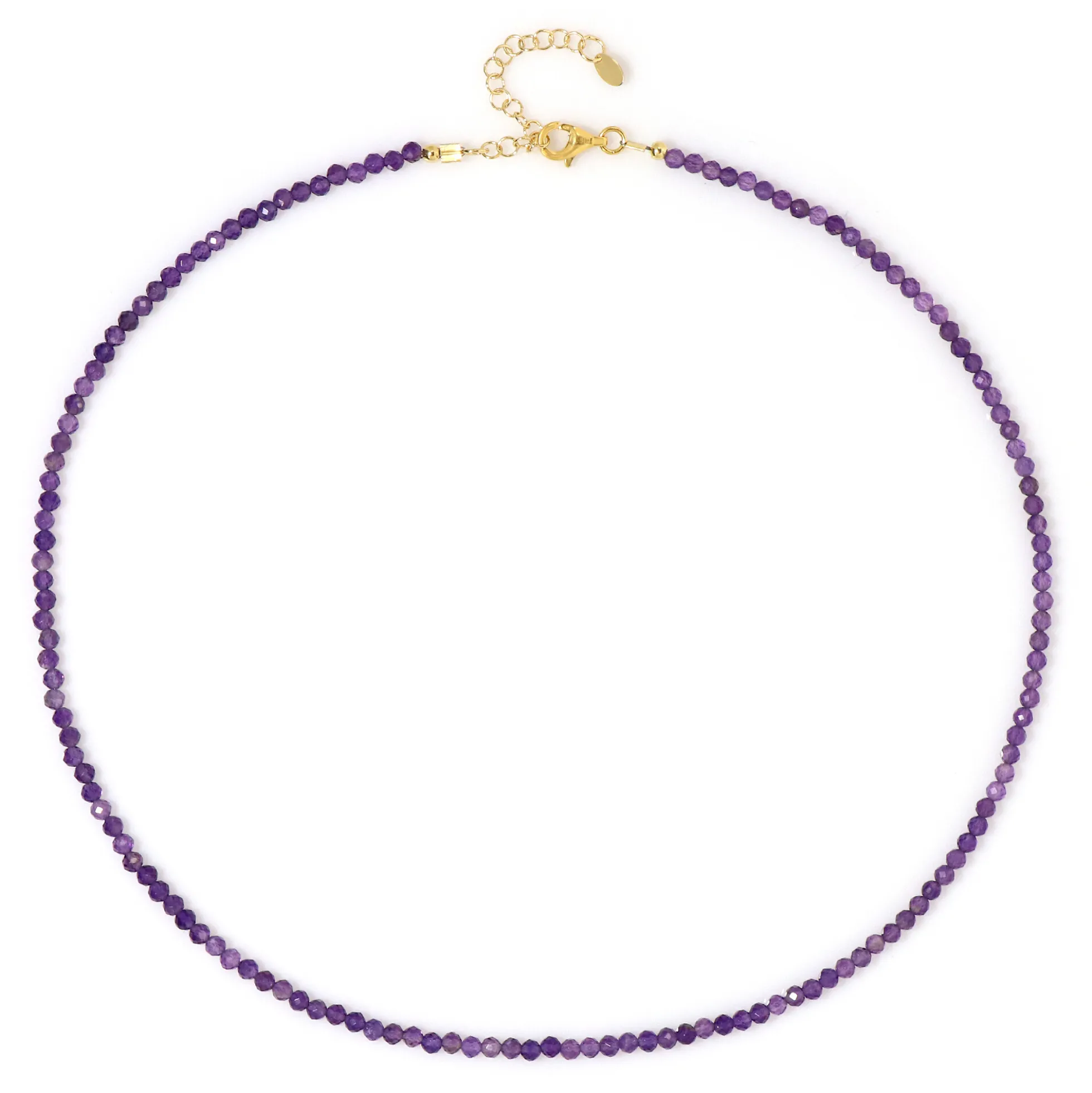 Sambia-Amethyst-Silberhalskette