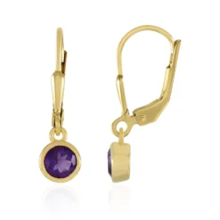 Sambia-Amethyst-Silberohrringe