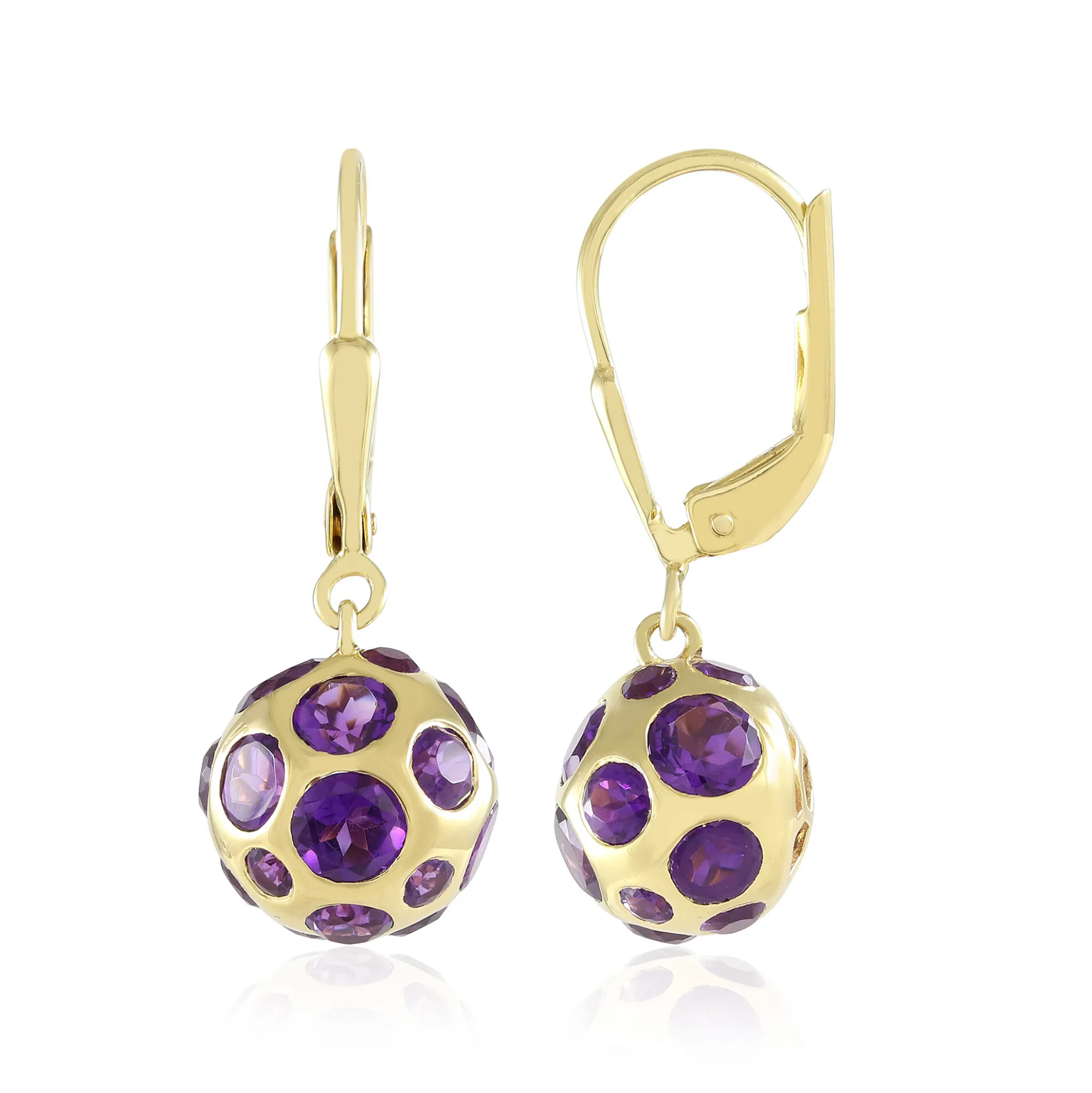 Sambia-Amethyst-Silberohrringe