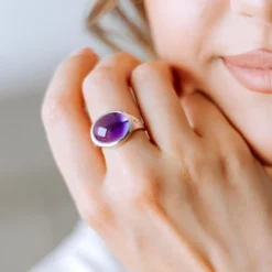 Sambia-Amethyst-Silberring