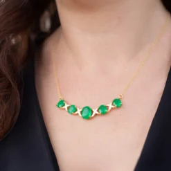 Sambia-Smaragd-Goldcollier