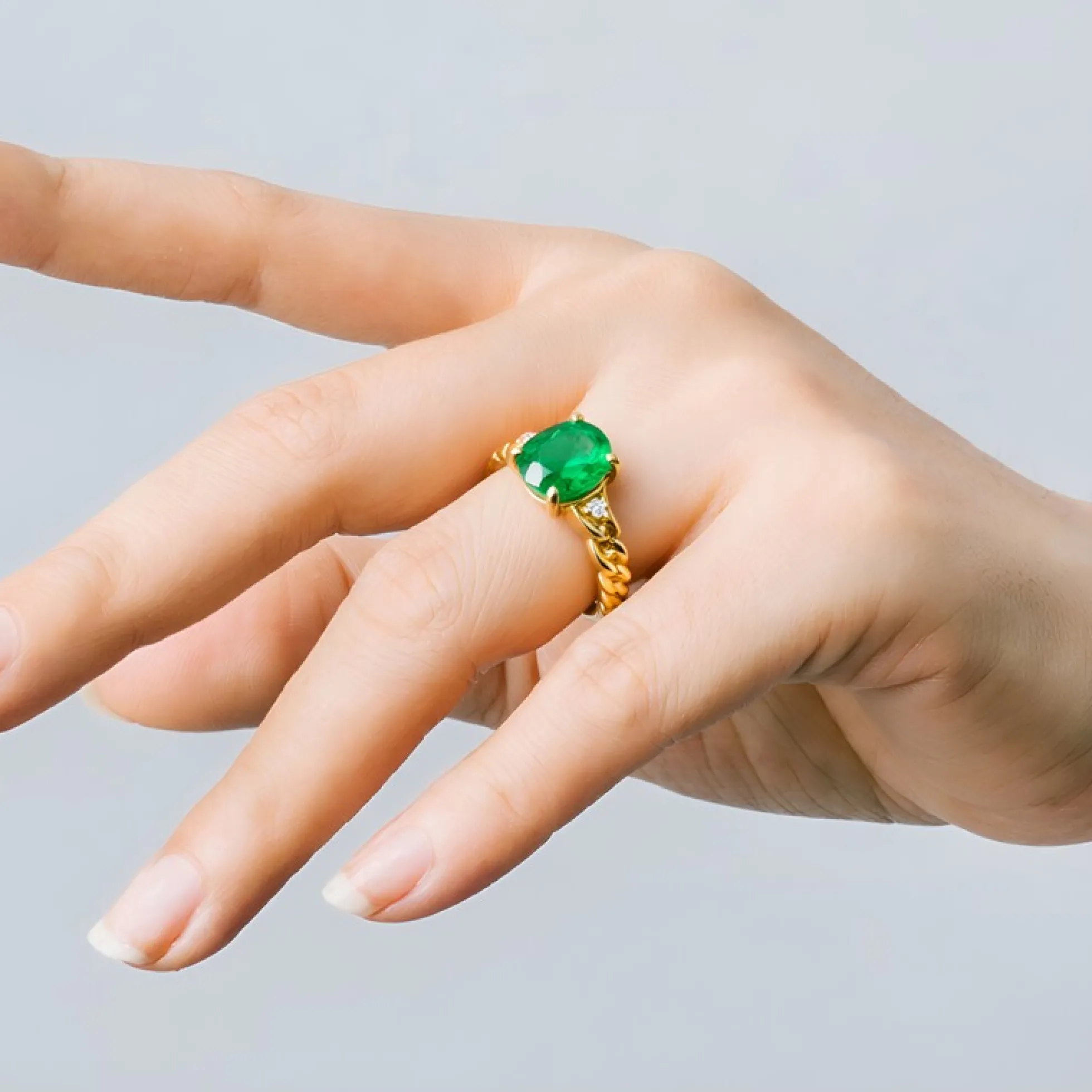 Sambia-Smaragd-Goldring