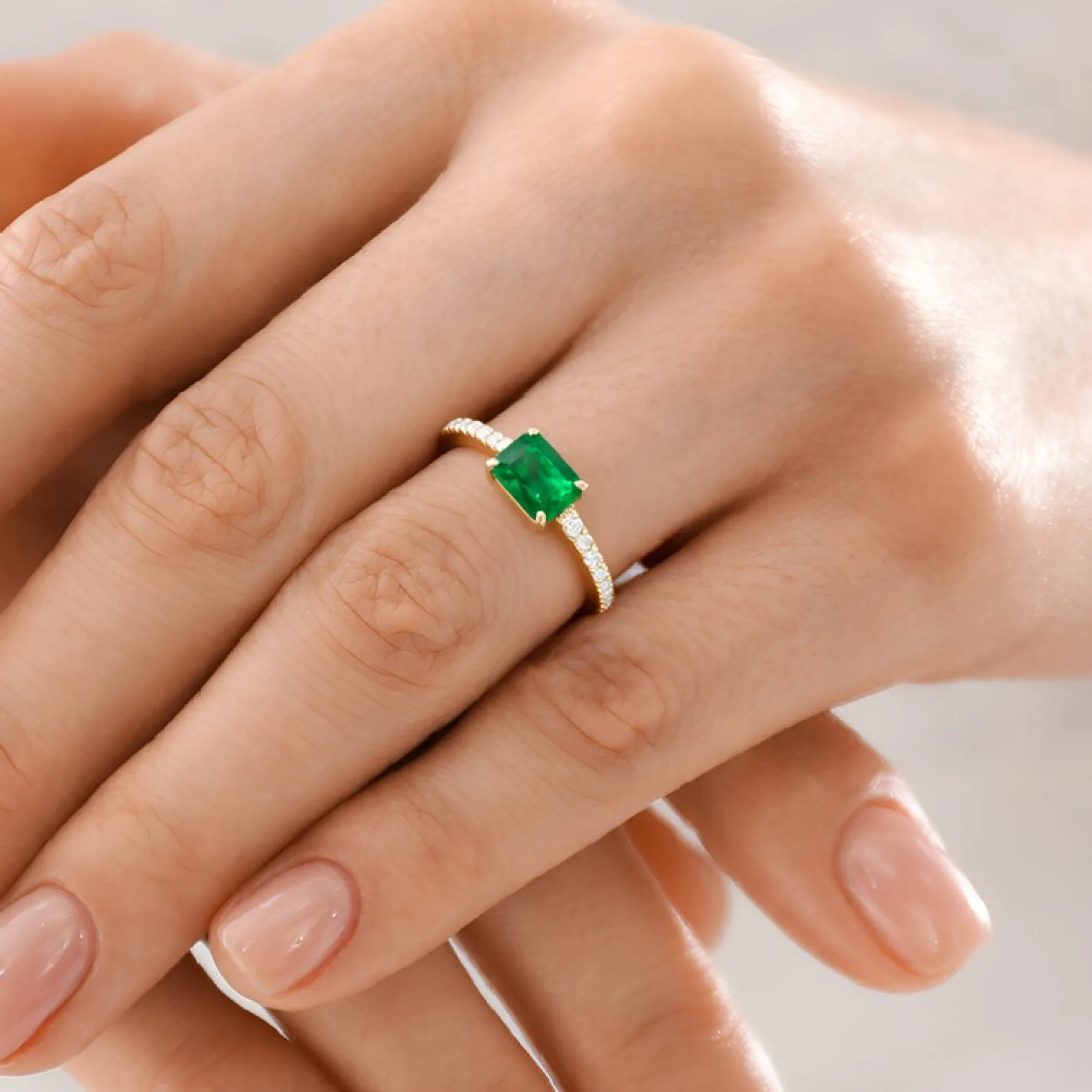 Sambia-Smaragd-Goldring