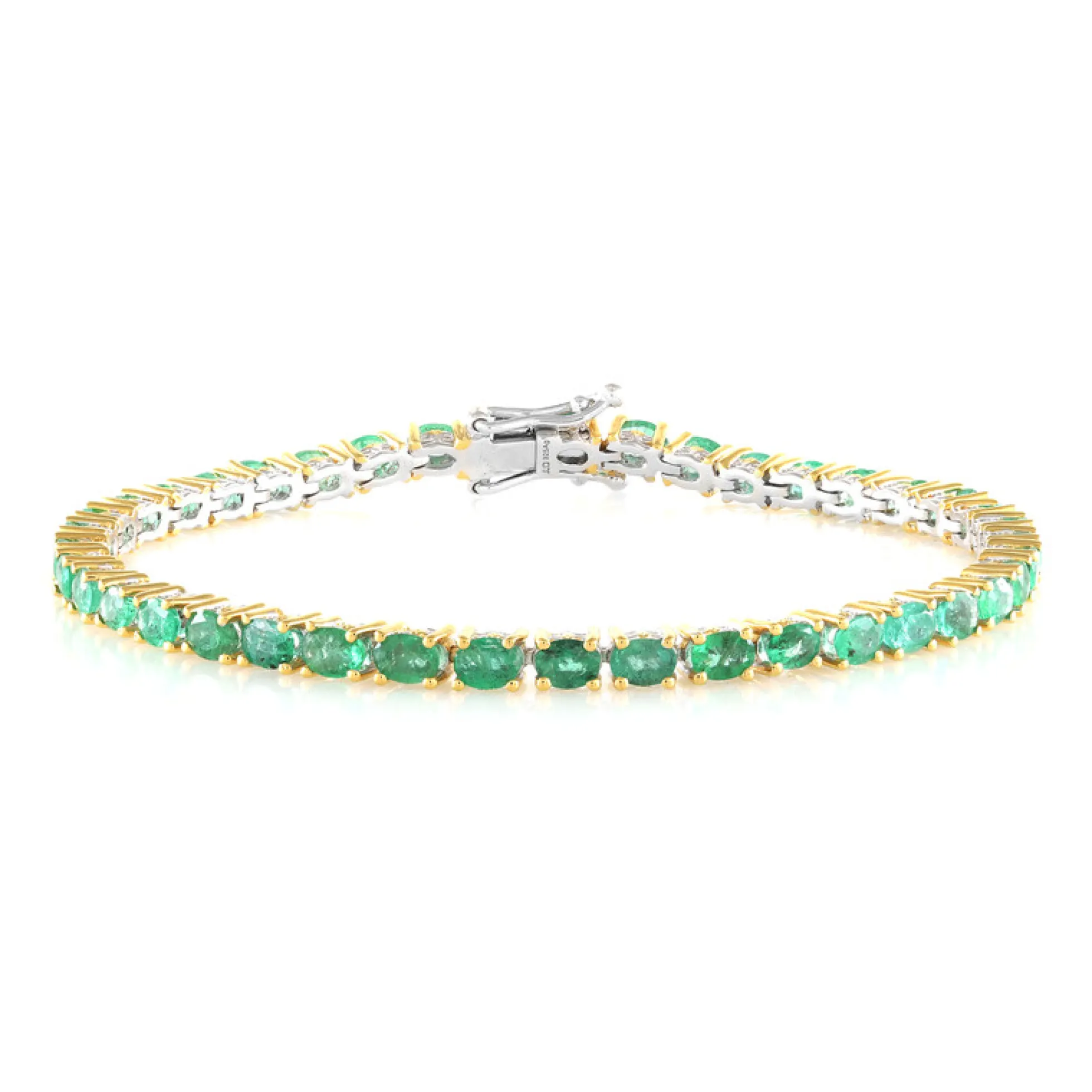 Sambia-Smaragd-Silberarmband