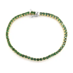 Sambia-Smaragd-Silberarmband