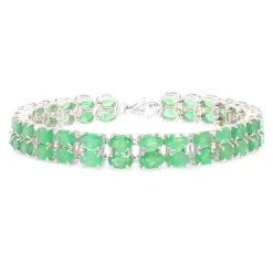 Sambia-Smaragd-Silberarmband