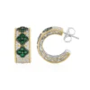 Sambia-Smaragd-Silberohrringe