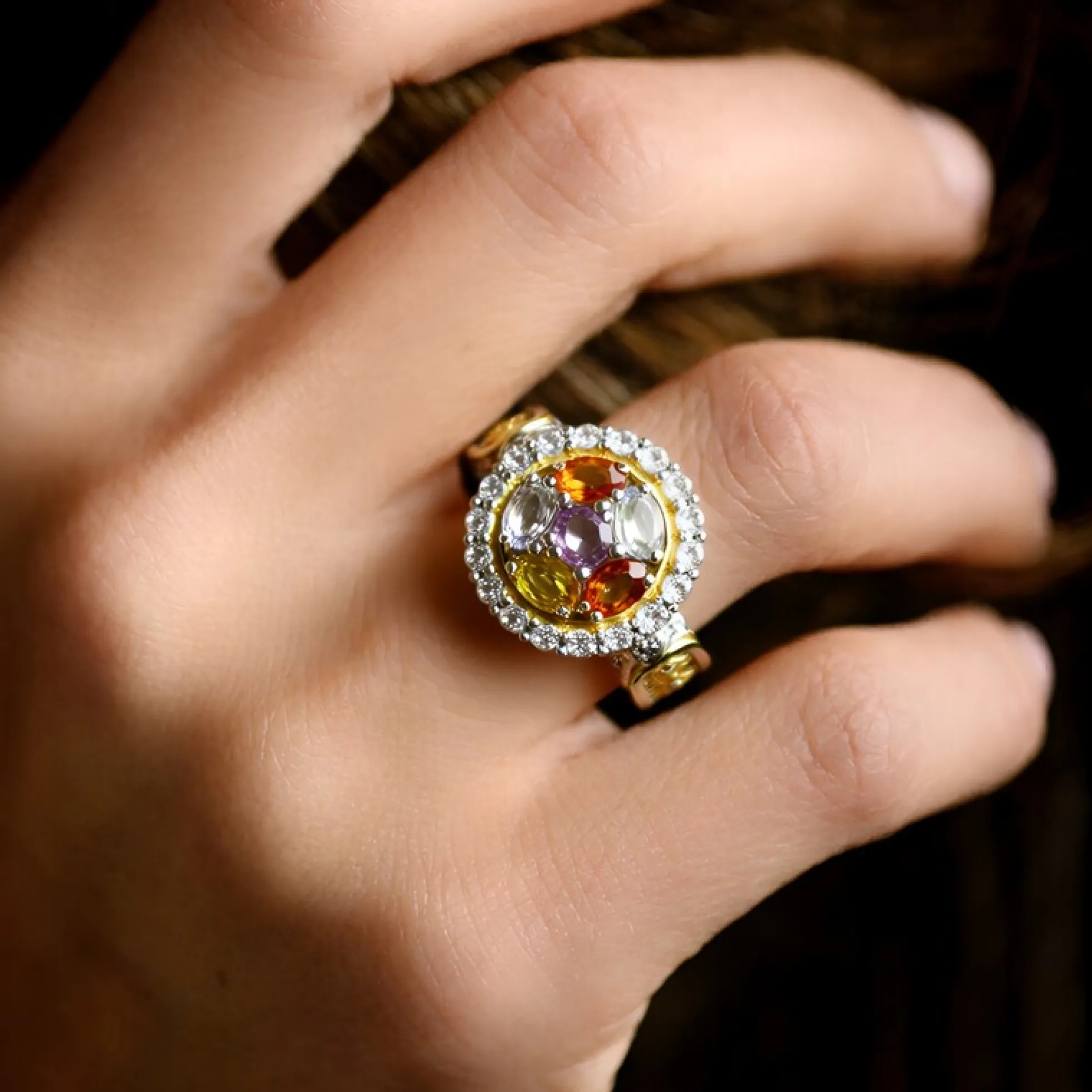 Saphir-Silberring