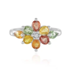 Saphir-Silberring