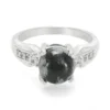 Schneeflocken-Obsidian-Silberring