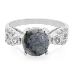 Schneeflocken-Obsidian-Silberring