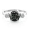 Schneeflocken-Obsidian-Silberring