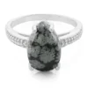 Schneeflocken-Obsidian-Silberring