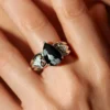 Schneeflocken-Obsidian-Silberring