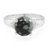 Schneeflocken-Obsidian-Silberring