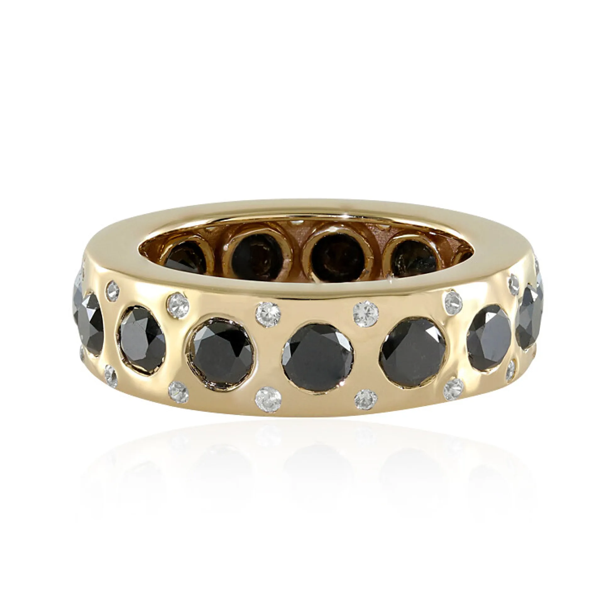 Schwarzer Brillant-Goldring (de Melo)