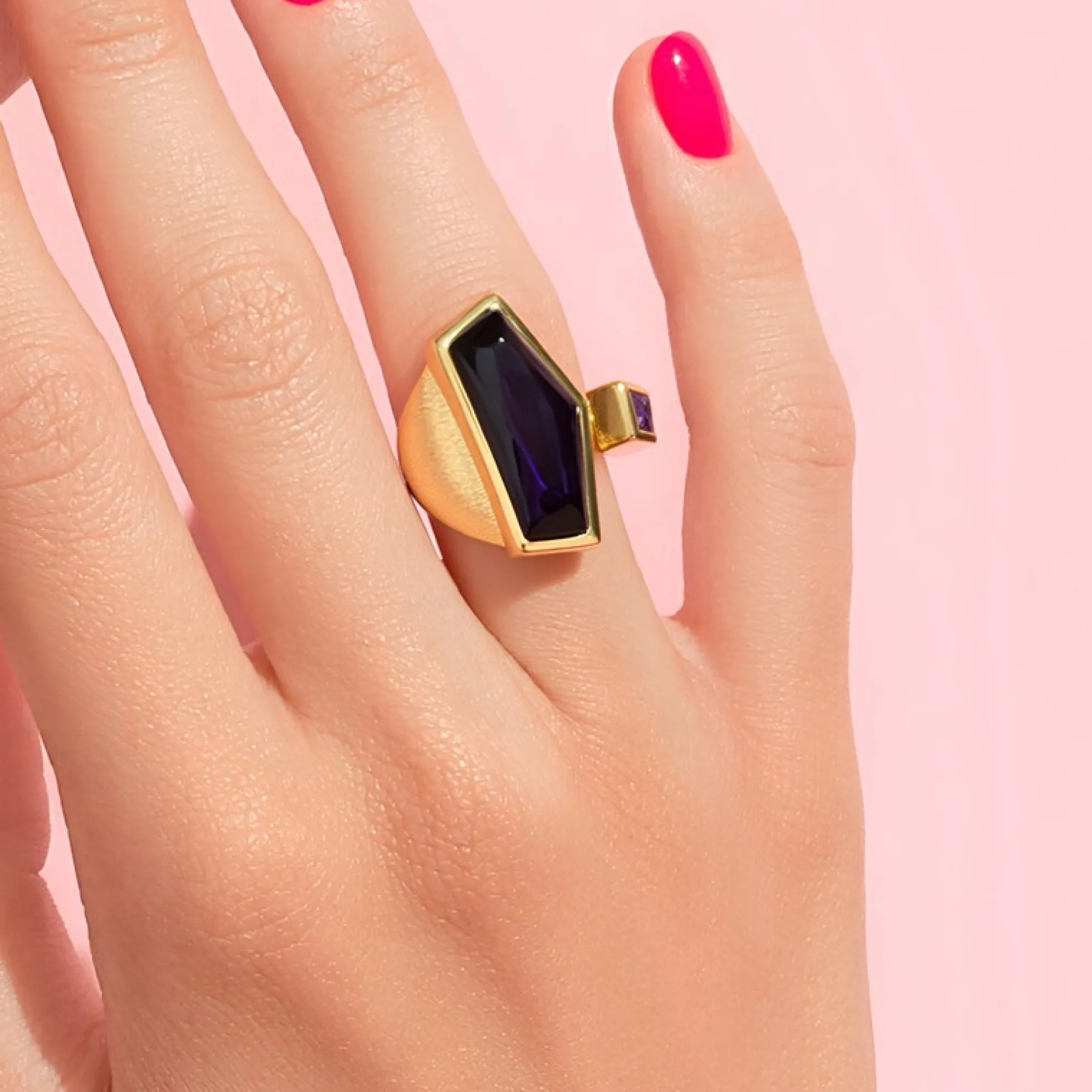 Schwarzer Onyx-Silberring