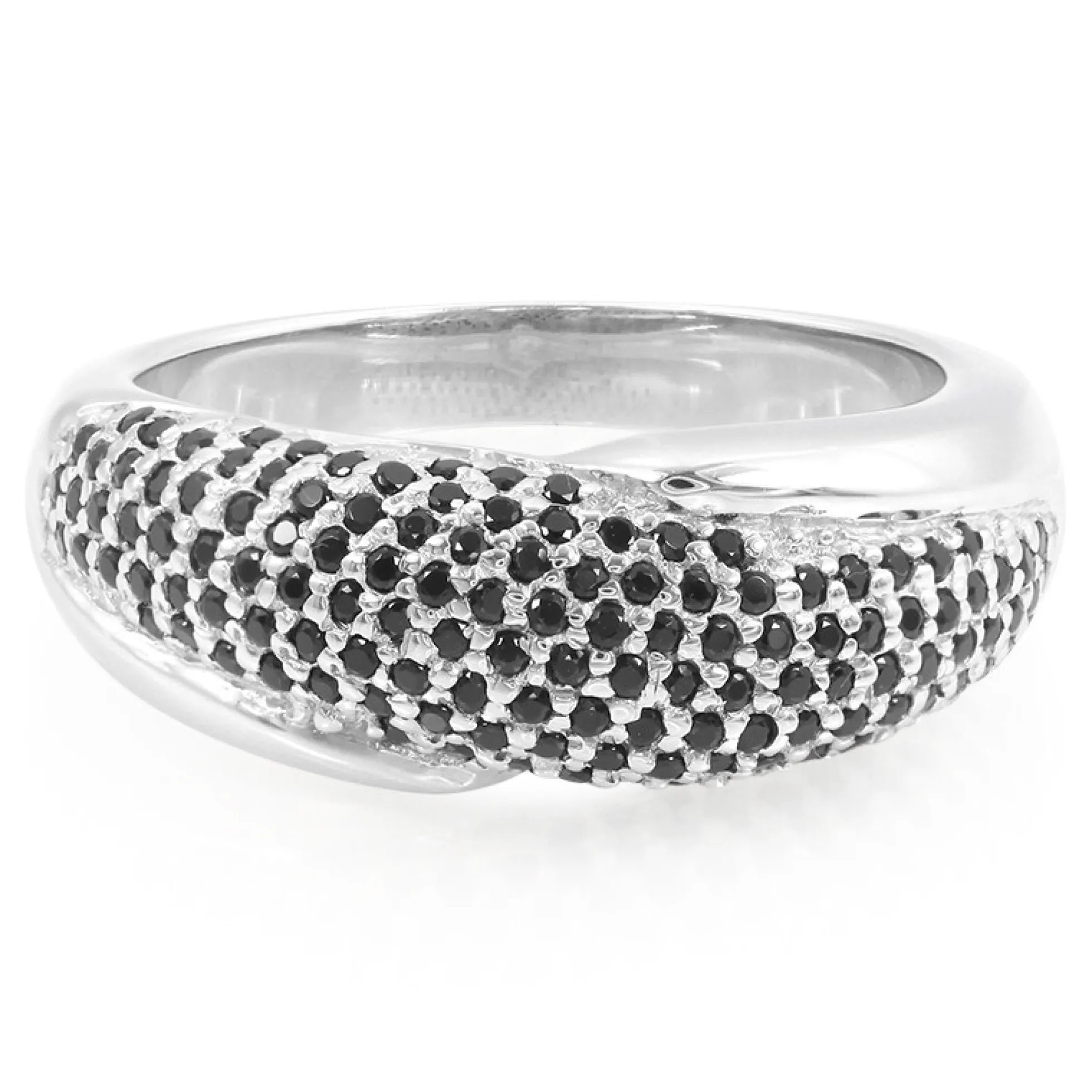 Schwarzer Spinell-Silberring